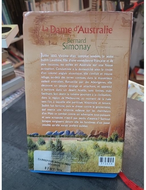 La dame d'Australie de Bernard Simonay - Roman français d'aventure et de fiction historique