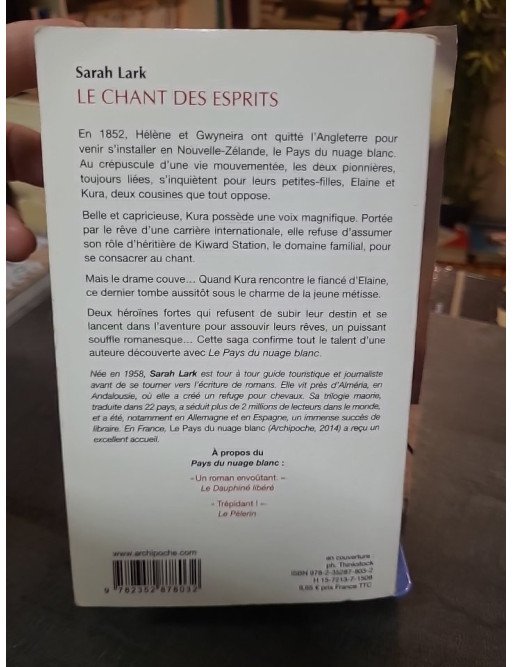 Le chant des esprits - Sarah Lark - Saga du Pays du Nuage Blanc, Nouvelle-Zélande et romance historique