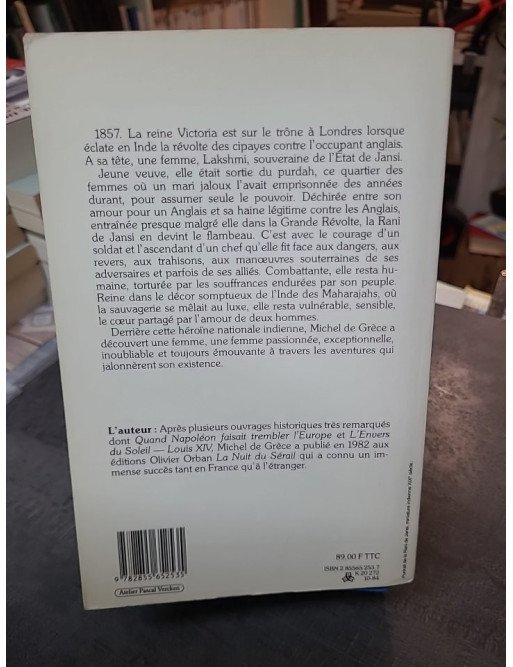 La femme sacrée de Michel de Grèce - Roman historique Inde, Révolte des Cipayes et Rani de Jansi