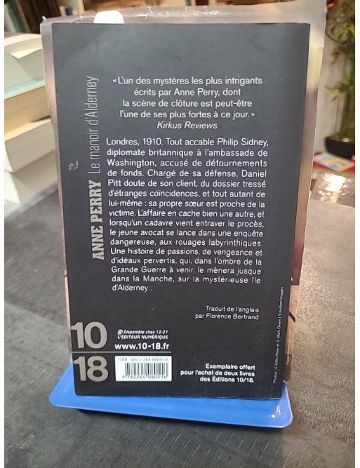 Le Manoir d'Alderney par Anne Perry - Nouvelle enquête policière historique