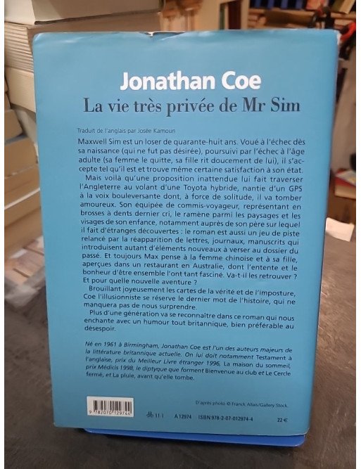 La vie très privée de Mr Sim Jonathan Coe - Exploration identitaire et road trip comique