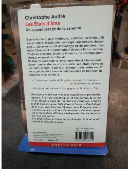 Les États d'âme - Un apprentissage de la sérénité par Christophe André pour plus de bonheur et de sagesse