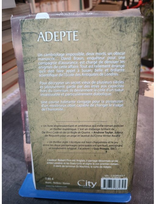 Adepte : Thriller ésotérique et roman policier par Robert Finn (Auteur de Ex Machina)