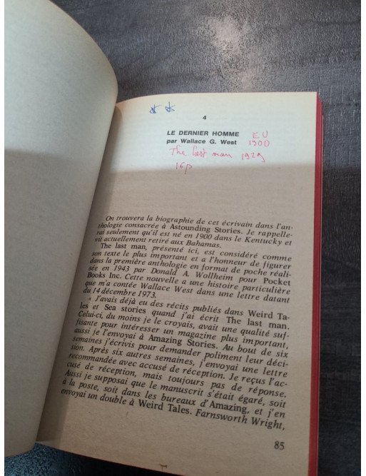 Les Meilleurs Récits de Amazing Stories (1926-1932) présentés par Jacques Sadoul, Anthologie SF