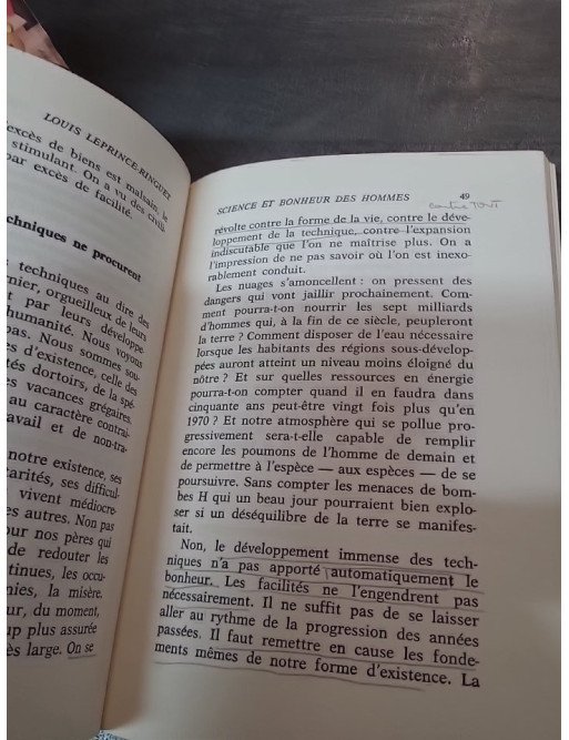 Science et bonheur des hommes - Louis Leprince-Ringuet