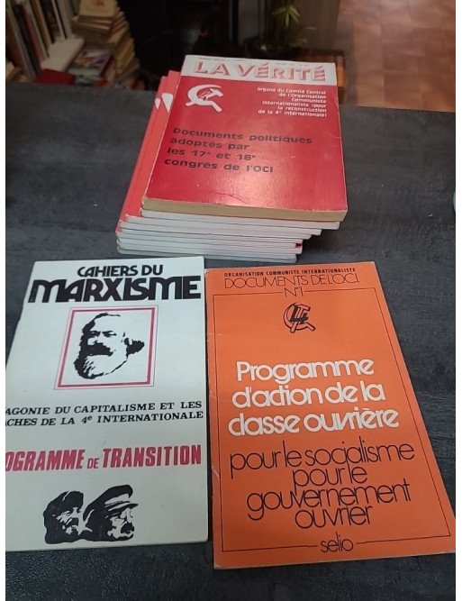 Lot de documents communistes - Cahiers du Marxisme L'Agonie du Capitalisme et les taches de la IVe Internationale