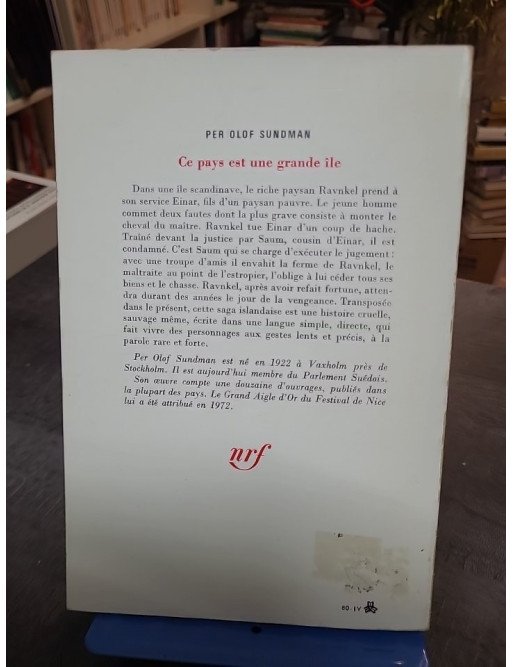 Ce pays est une grande île par P.O. Sundman : la saga islandaise de Ravnkel transposée en un roman scandinave (1980)