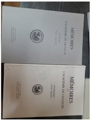 lot 5 livret des mémoires de l'académie de vaucluse