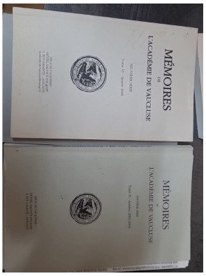 lot 5 livret des mémoires de l'académie de vaucluse