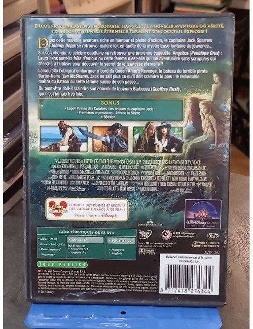 Pirates des Caraïbes - La Fontaine de jouvence (DVD)