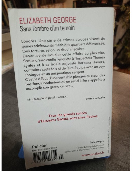 Sans l'ombre d'un témoin d'Elizabeth George