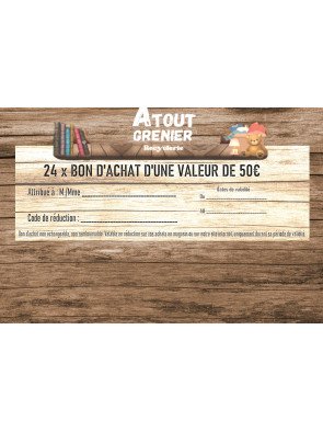 1200€ de bons d’achat d'une valeur ( 24x50€ )