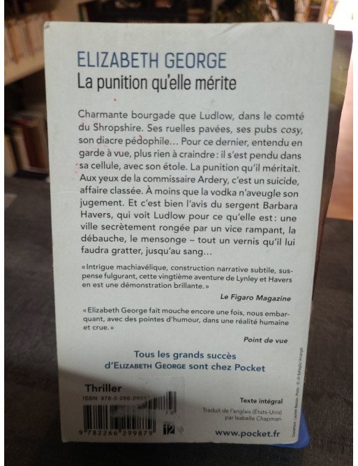 La punition qu'elle mérite - Elizabeth George