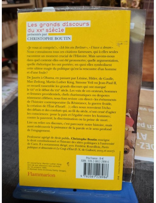 Les grands discours du XXe siècle - Christophe Boutin