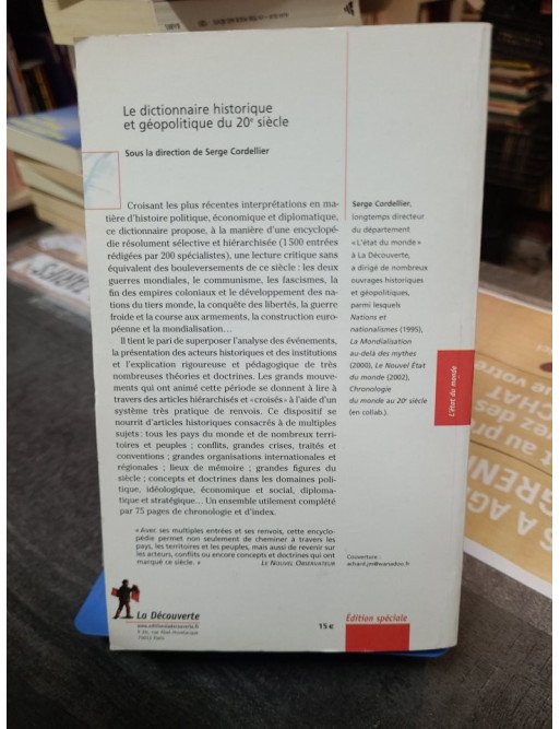 Le dictionnaire historique et géopolitique du 20e siècle - Serge Cordellier