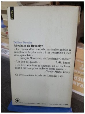 Abraham de Brooklyn Didier Decoin – Roman poche
