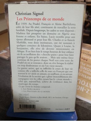 Les Printemps de ce monde Par Christian Signol