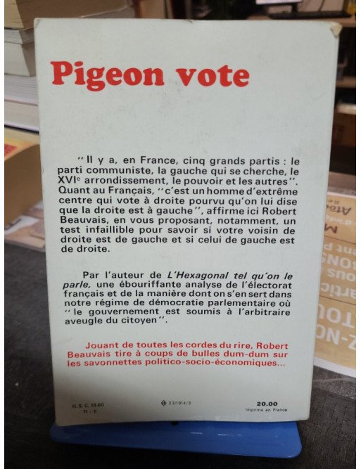Pigeon vote Robert Beauvais