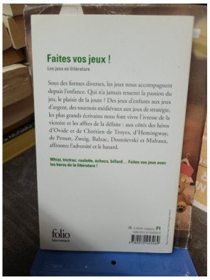 Faites vos jeux ! Les jeux en littérature