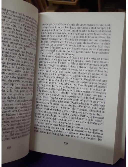 Les oiseaux se cachent pour mourir Colleen McCullough (édition France Loisirs / Belfond, 1993)