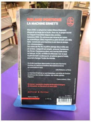 La Machine Ernetti Tome 1 thriller Roland Portiche