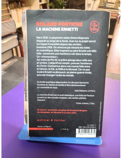 La Machine Ernetti Tome 1 thriller Roland Portiche