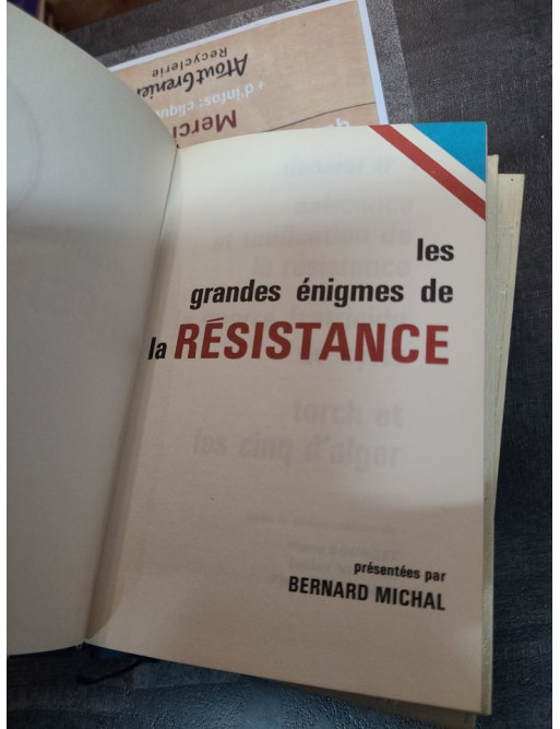Les grandes énigmes de la Résistance - 3 tomes - Bernard Michal