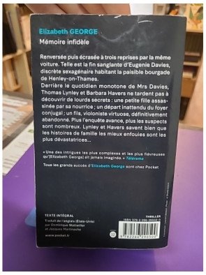 Mémoire infidèle Elizabeth George édition Pocket