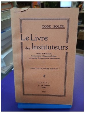 Code soleil le livre des instituteurs