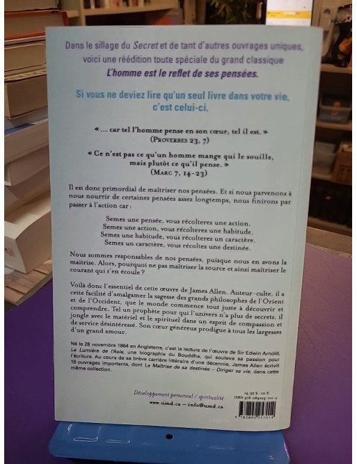 L homme est le reflet de ses pensées James Allen