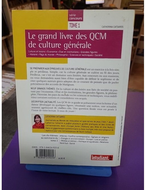 Le grand livre des QCM de culture générale - Tome 1 – Catherina Catsaros
