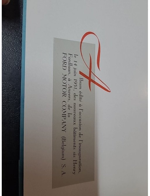 Album édité à l'occasion de l'inauguration des nouveaux bâtiments sis Henry Fordlaan à Anvers