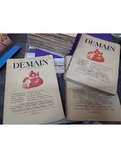 Demain N°6, Septembre 1924 – Raymond Escholier lot de 9 exemplére
