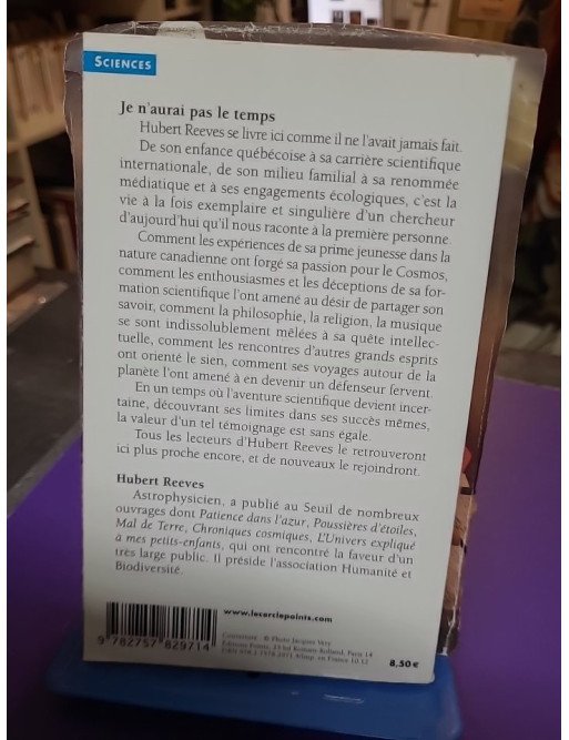 Je n'aurai pas le temps — Hubert Reeves