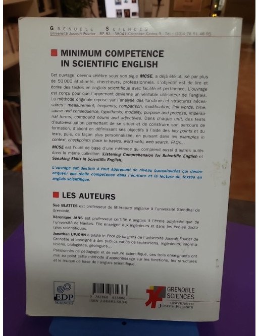 Minimum Competence In Scientific English