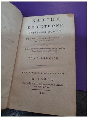 Satire de Pétrone, chevalier romain - Pétrone