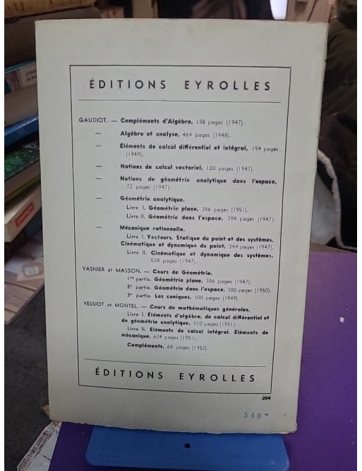 Notions d'algèbre supérieure – Paul Gaudiot