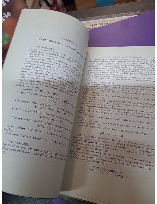 Cours de chimie – Tome 1 : Chimie générale / Tome 2 : Métalloïdes