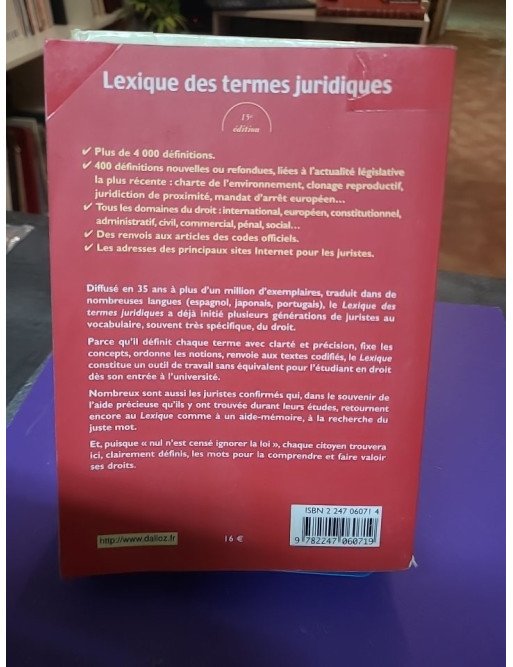 Lexique des termes juridiques 2005