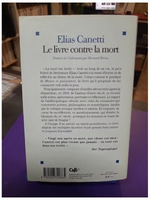 Le Livre contre la mort par Elias Canetti (Albin Michel, 2018)