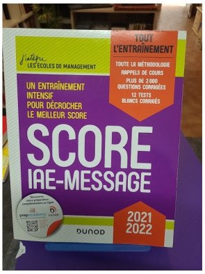 Score IAE-Message – Tout l'entraînement (Édition 2021-2022)