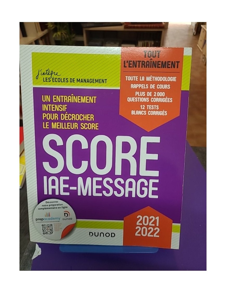 Score IAE-Message – Tout l'entraînement (Édition 2021-2022)