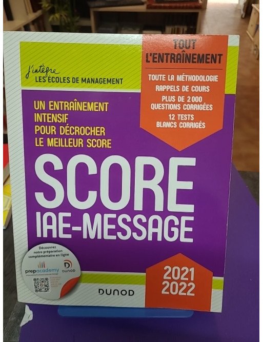 Score IAE-Message – Tout l'entraînement (Édition 2021-2022)