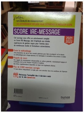 Score IAE-Message – Tout l'entraînement (Édition 2021-2022)