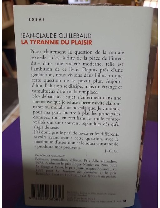 La tyrannie du plaisir – Jean-Claude Guillebaud