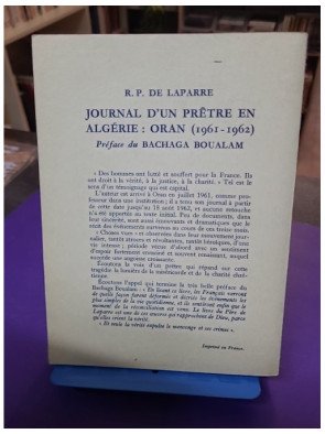 Journal d'un prêtre en Algérie – Oran 1961-1962 – R.P. de Laparre