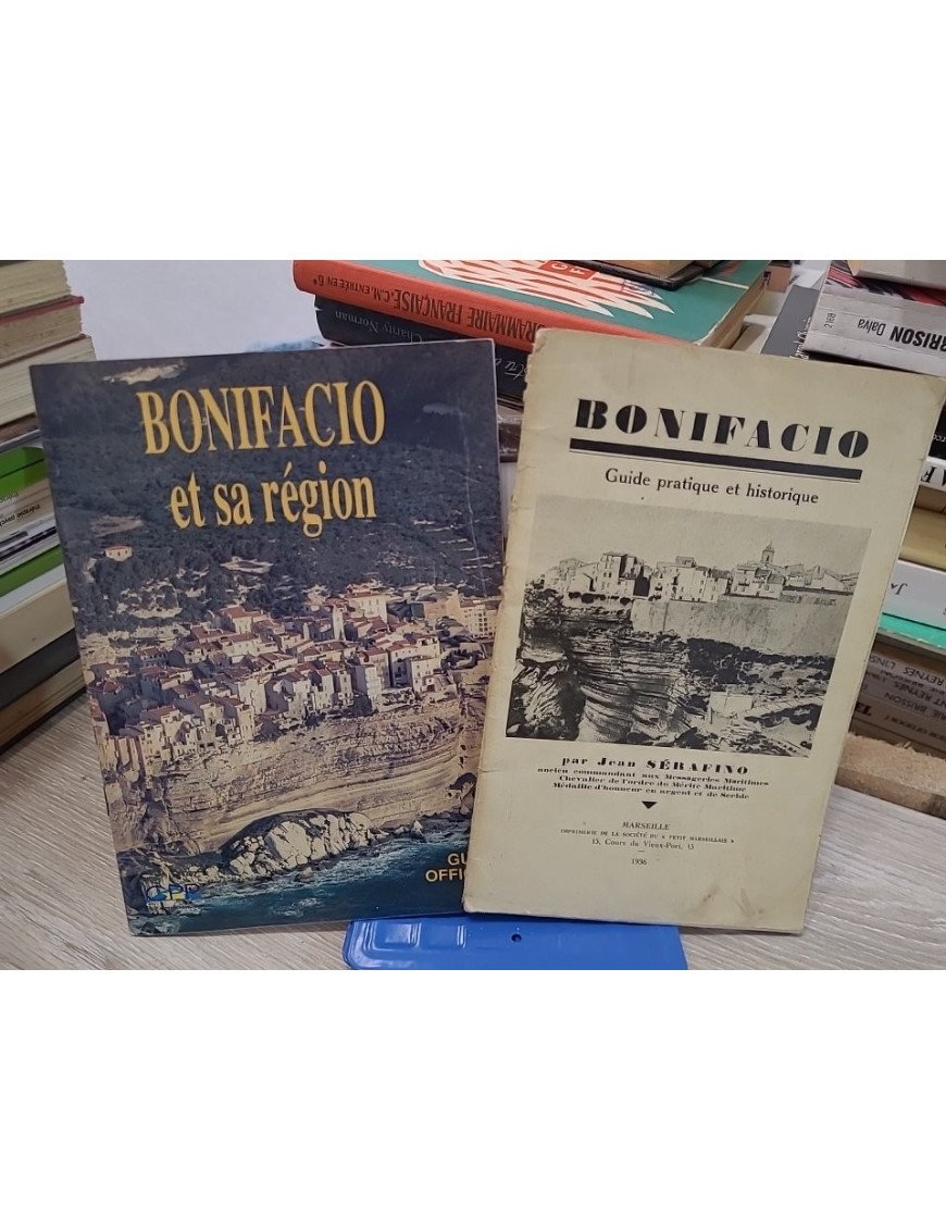 Lot de 2 guides pratiques et historiques de Bonifacio (1936 et 1994)