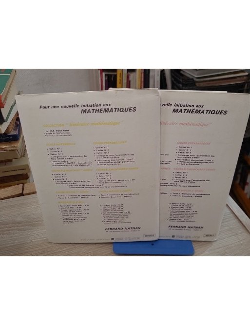 Itinéraire mathématique (écoles maternelles, grande section)  cahier 1 et 2 – Touyarot & Tournier