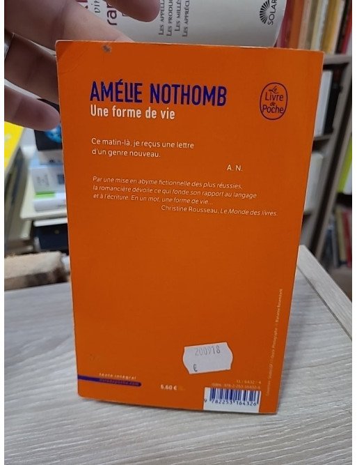 Une forme de vie – Amélie Nothomb
