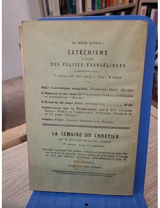 Nouveau catéchisme à l'usage des églises évangéliques – E. Nyegaard